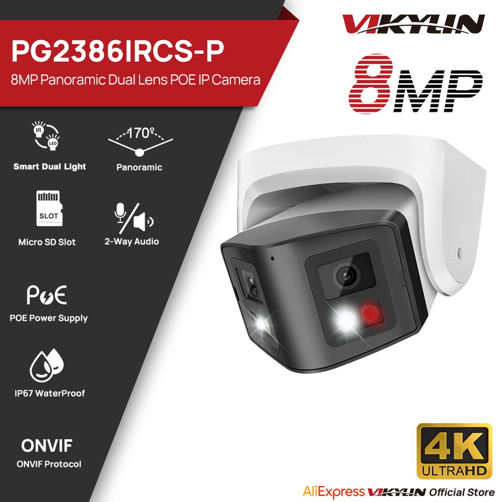Smart Home Notifications - Kamera IP Vikylin 8MP Panoramiczna Smart