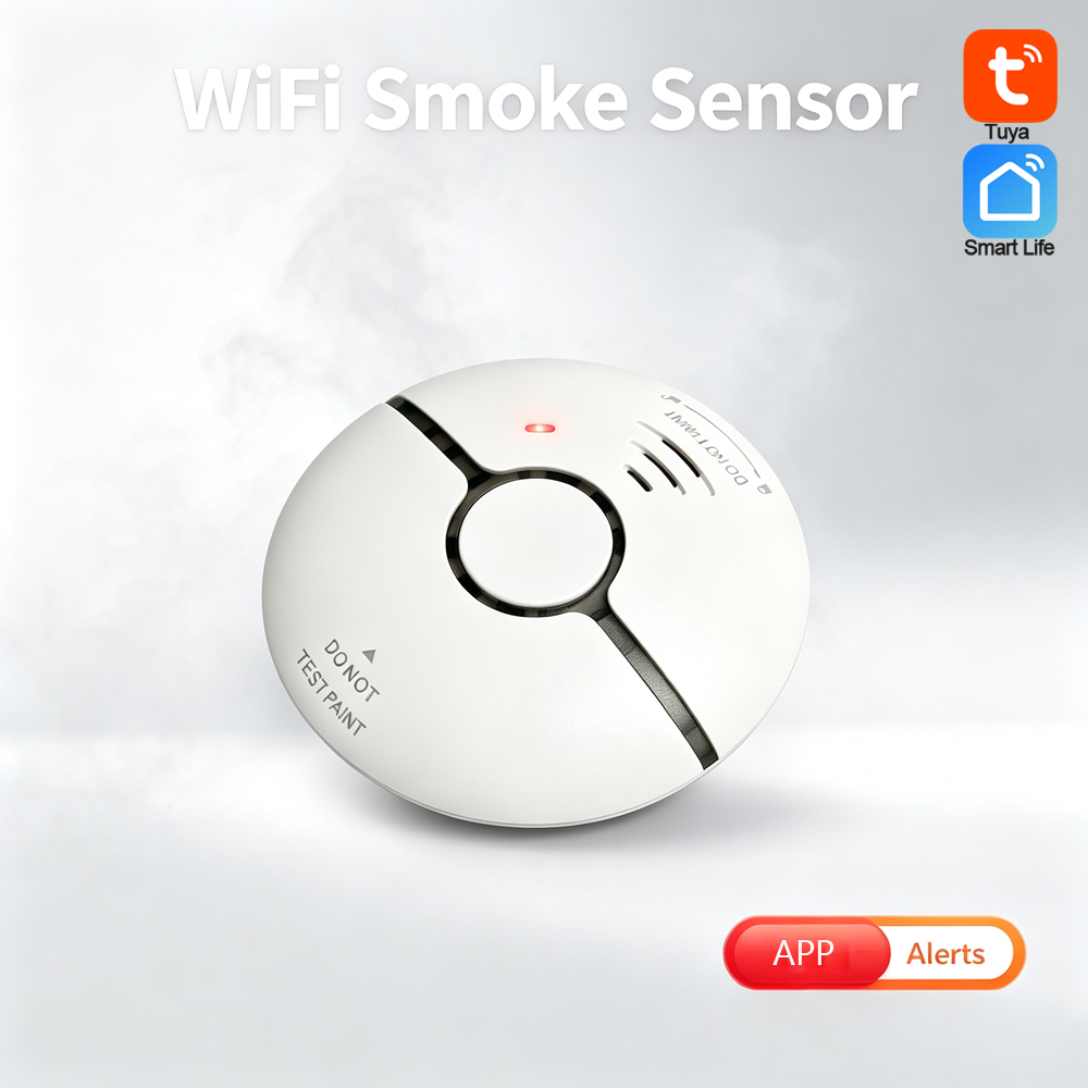 Smart Home Notifications - Bezprzewodowy czujnik dymu 2.4G WiFi do