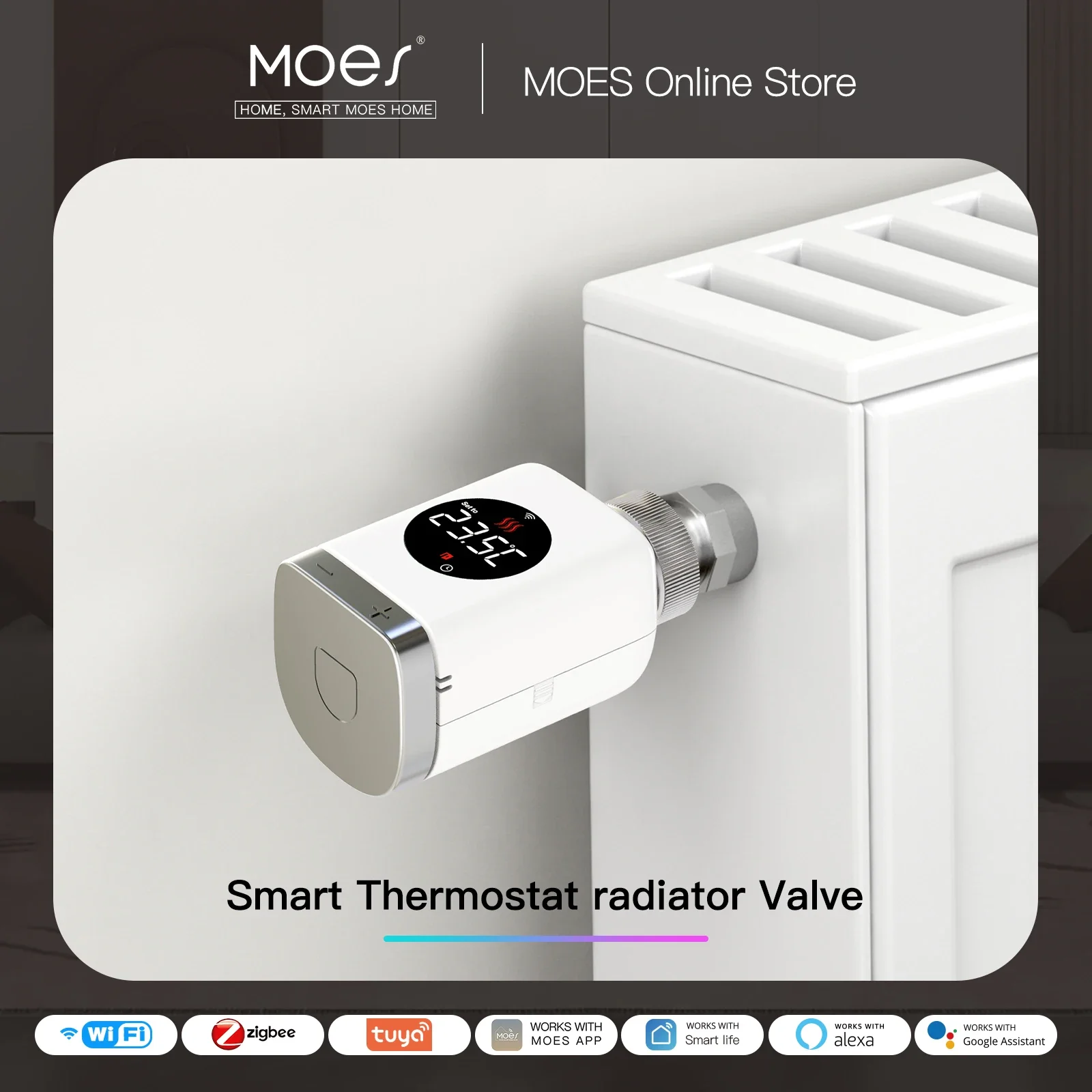 Smart Home Yasmina - MOES inteligentne Wifi/Zigbee termostatyczny zawór grzejnikowy
