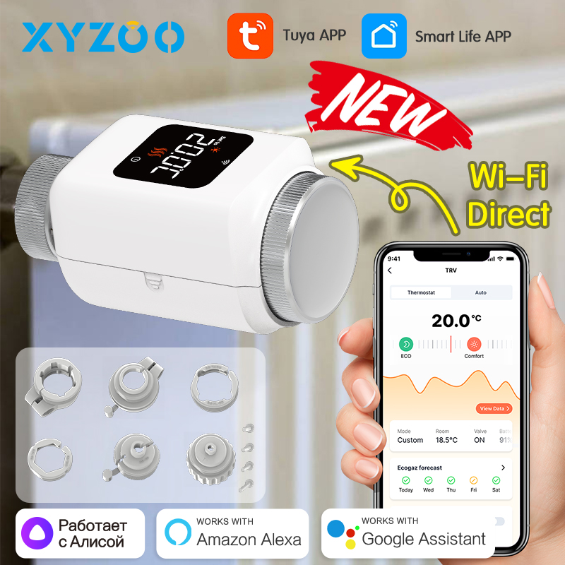 Smart Home Yasmina - Tuya Smart WiFi Zigbee TRV zawór