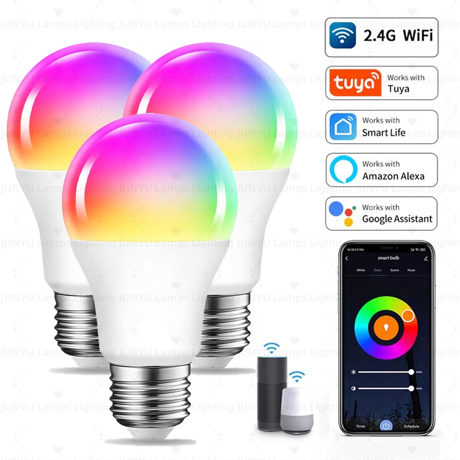 Smart Home Youtube - Inteligentna ściemnialna żarówka LED RGB E27