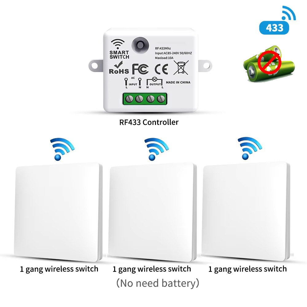 Smart Home Technology - Bezprzewodowy włącznik światła RF433 zasilany energią