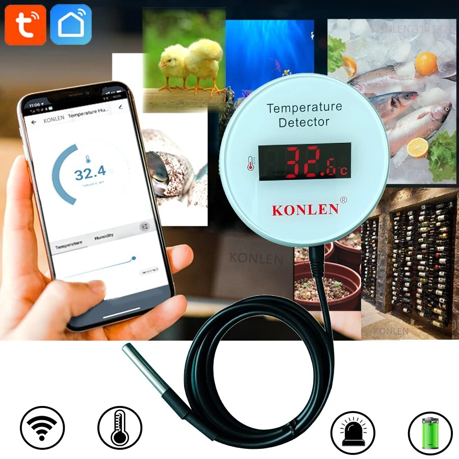 KONLEN Tuya Wifi czujnik tempe – Smart Home Yasmina recenzja i cena
