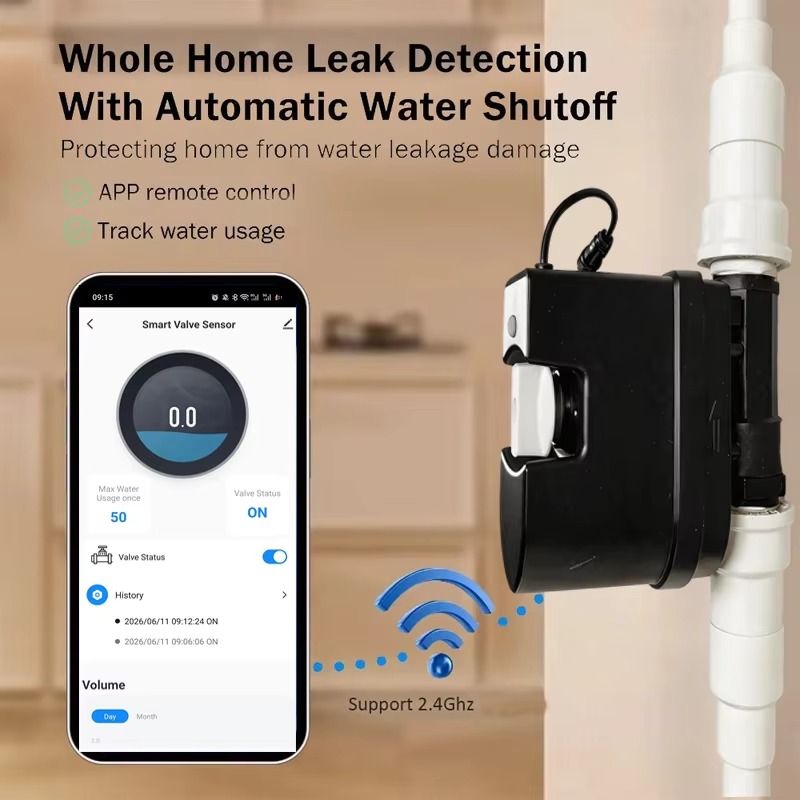 Inteligentny zawór wodny WiFi  – Wifi Water Leak Detector recenzja i cena