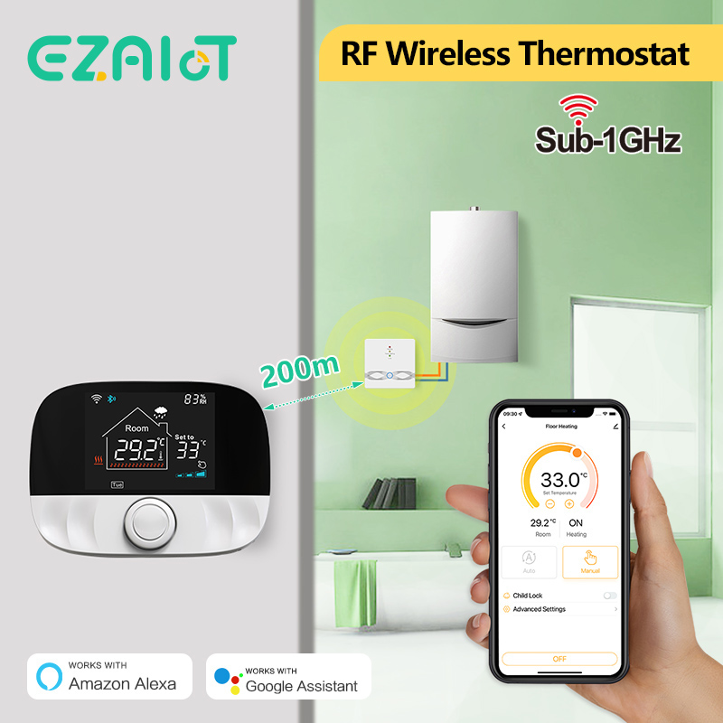 Termostat bezprzewodowy RF433  – Smart Home Yasmina recenzja i cena