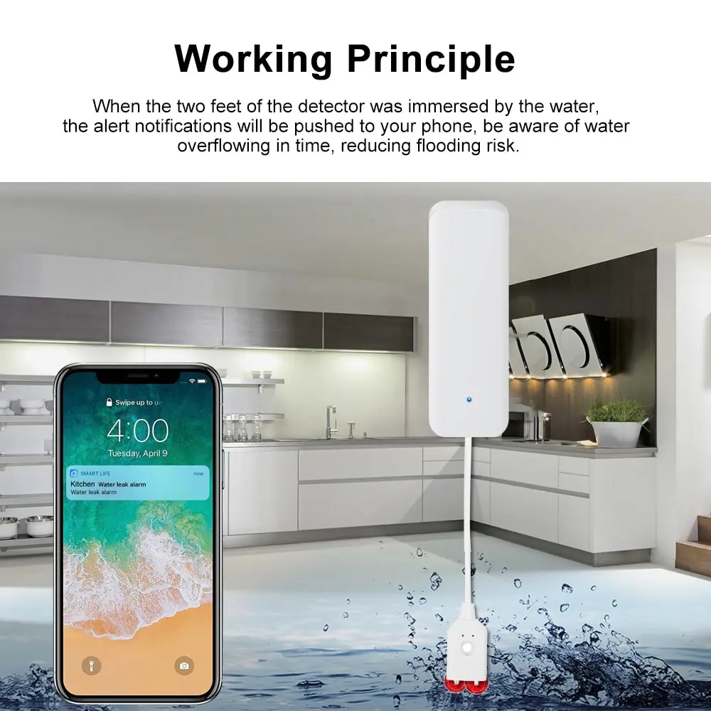 Tuya WiFi Inteligentny czujnik – Wifi Water Leak Detector recenzja i cena