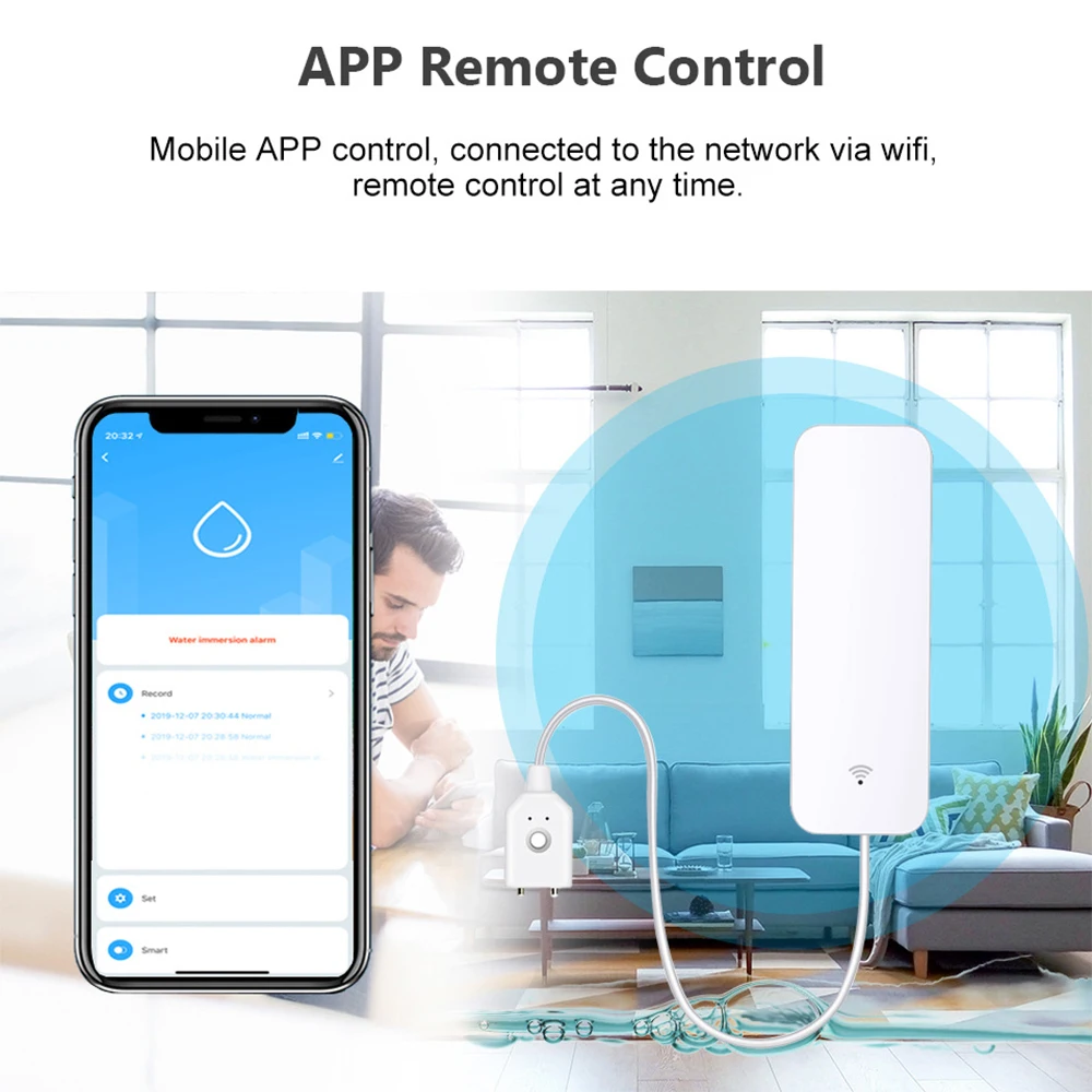 Czujnik zalania Tuya WiFi Zigb – Wifi Water Leak Detector recenzja i cena