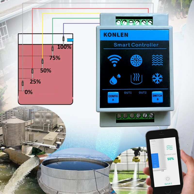 KONLEN Tuya czujnik poziomu wo – Wifi Water Leak Detector recenzja i cena