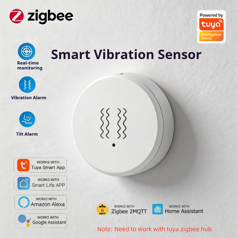 Czujnik wibracji Tuya Zigbee,  – Smart Home Notifications recenzja i cena